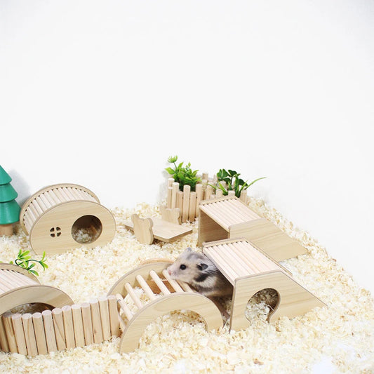 Wooden Steps Bridge Toy for Hamsters