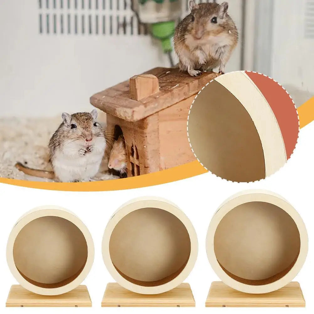 Wooden Hamster Running Wheel