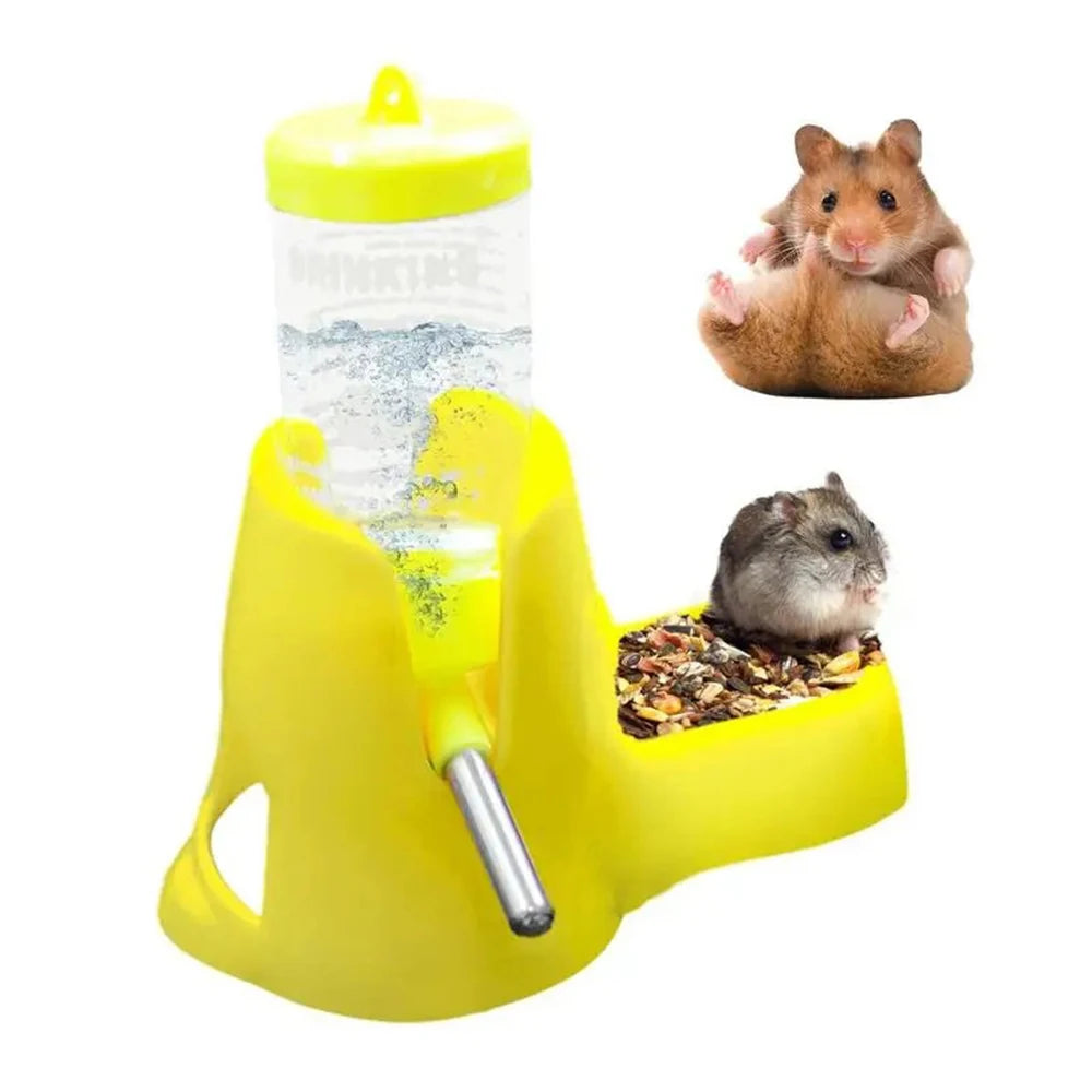 2-in-1 Hamster Water Bottle and Food Dispenser