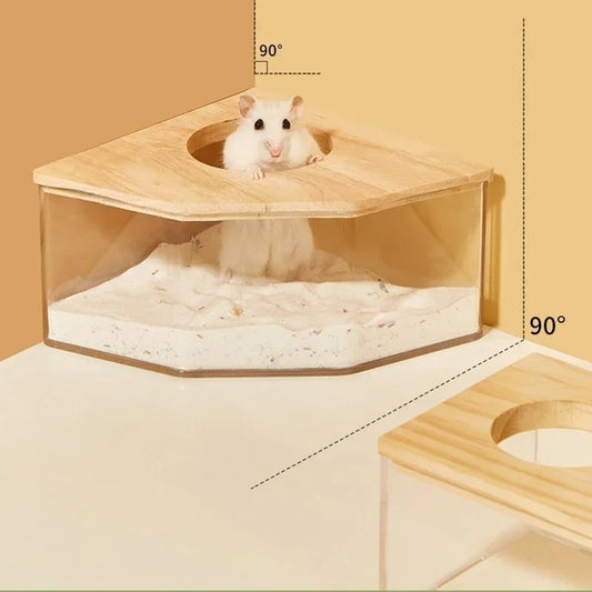 Hamster Bathroom House - Transparent Sand Bath Container