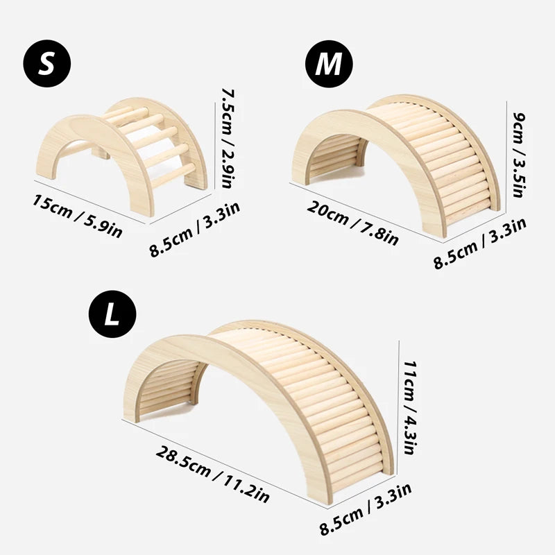 Wooden Steps Bridge Toy for Hamsters