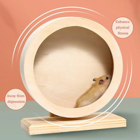 Wooden Hamster Running Wheel