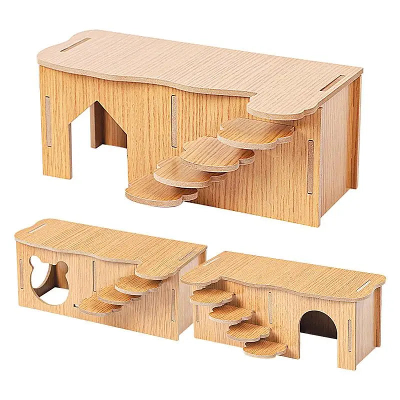 Wooden Hamster Hideout House