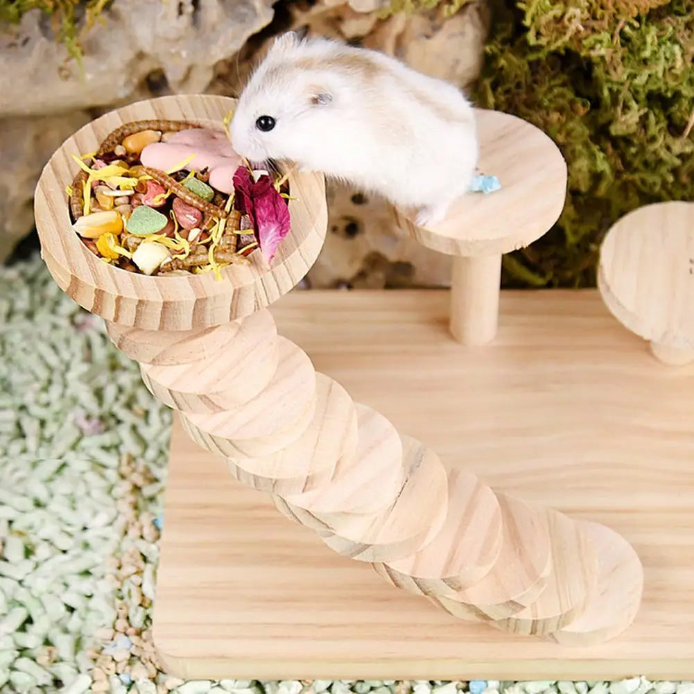 Hamster Wooden Feeding Bowl