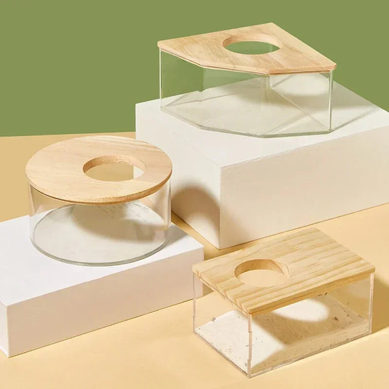 Hamster Bathroom House - Transparent Sand Bath Container