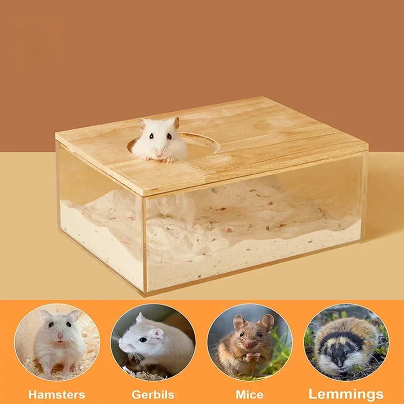 Hamster Bathroom House - Transparent Sand Bath Container