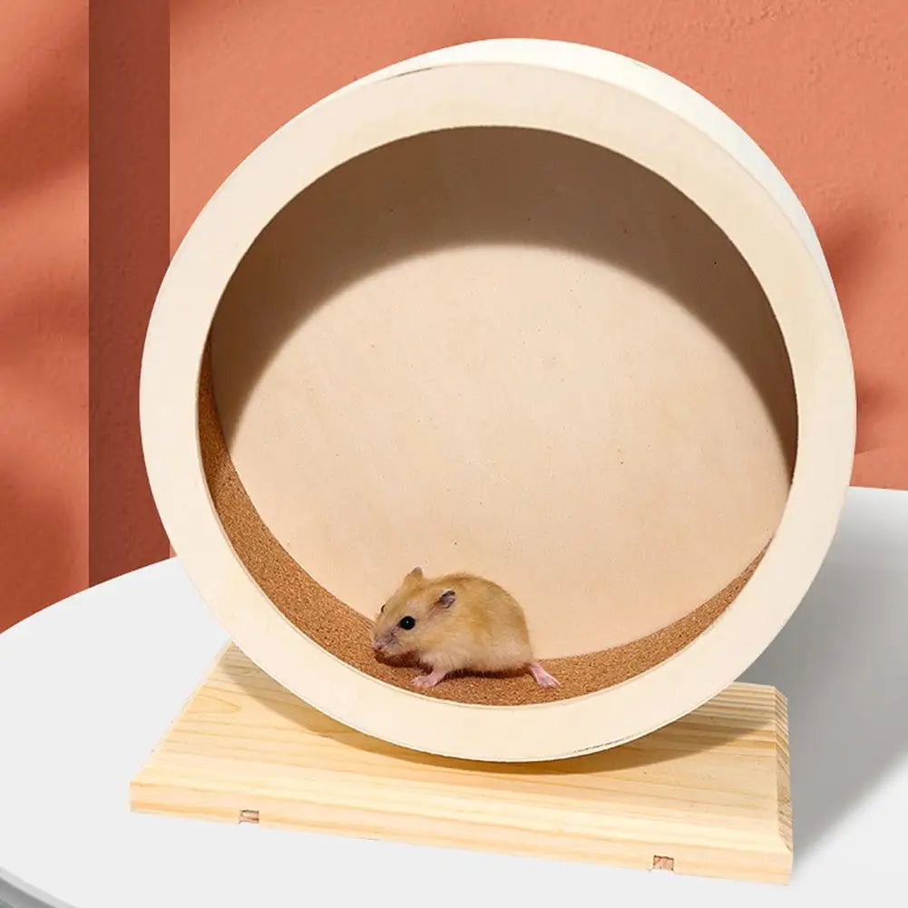 Wooden Hamster Running Wheel